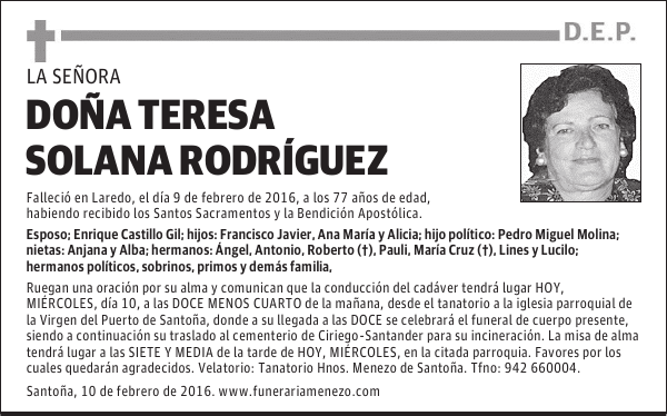TERESA SOLANA RODRÍGUEZ