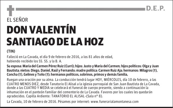 Valentín Santiago de la Hoz