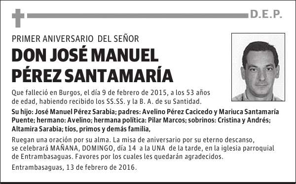 JOSÉ MANUEL PÉREZ SANTAMARÍA