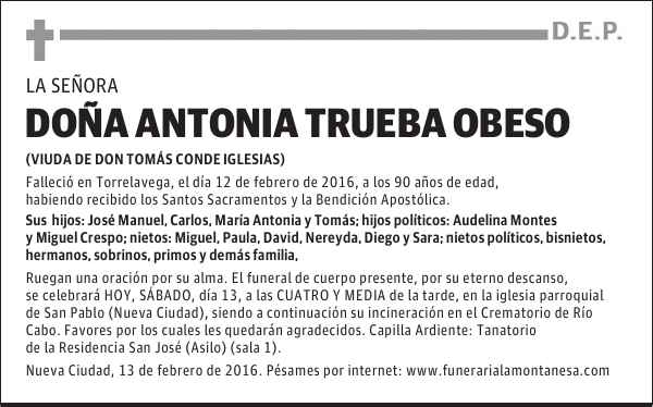 Antonia Trueba Obeso