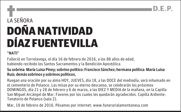 Natividad Díaz Fuentevilla