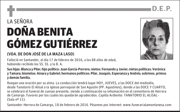Benita Gómez Gutiérrez