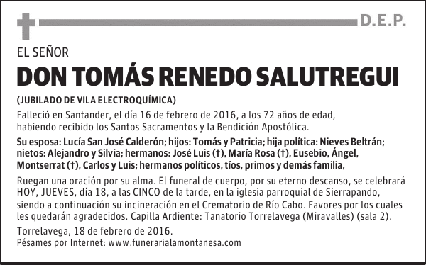 Tomás Renedo Salutregui
