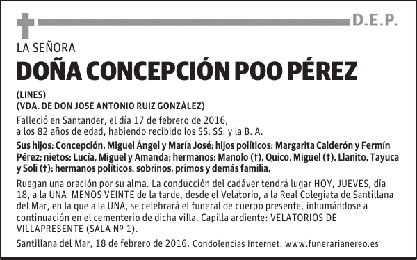 CONCEPCION POO PEREZ