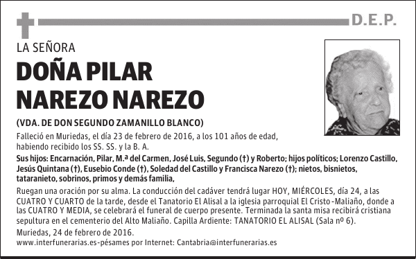 Dª. PILAR NAREZO NAREZO