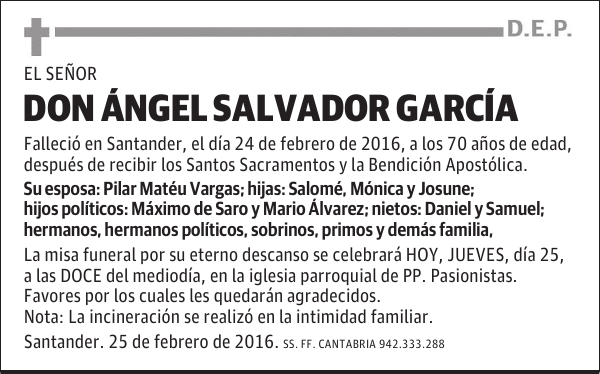 DON ÁNGEL SALVADOR GARCÍA