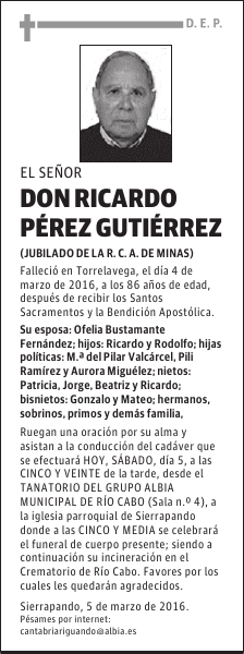 DON RICARDO PÉREZ GUTIÉRREZ
