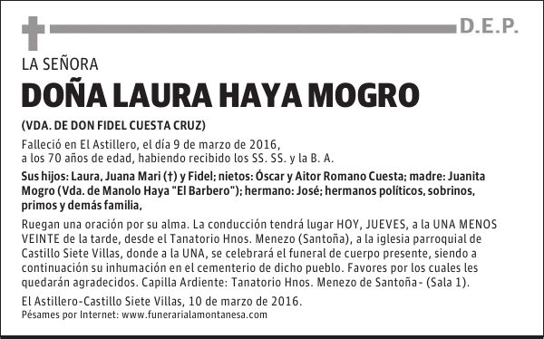 Doña Laura Haya Mogro