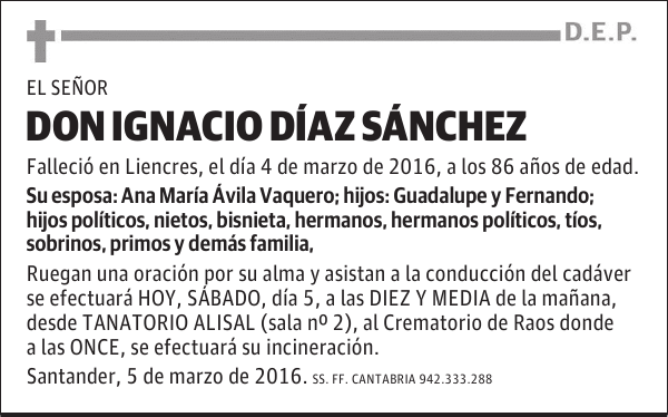 DON IGNACIO DÍAZ SÁNCHEZ