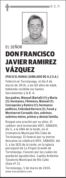 Don Francisco Javier Ramírez Vázquez