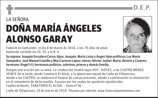 Doña María Ángeles Alonso Garay