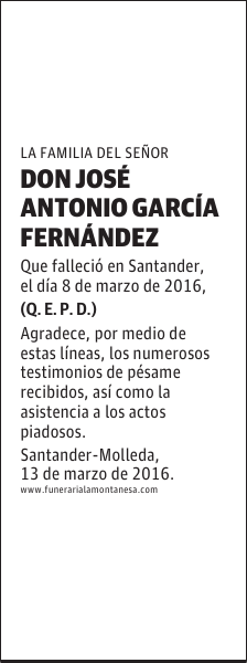Don José Antonio García Fernández
