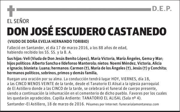 Don José Escudero Castanedo