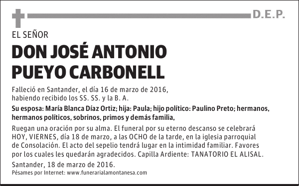 Don José Antonio Pueyo Carbonell