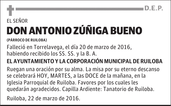 DON ANTONIO ZÚÑIGA BUENO