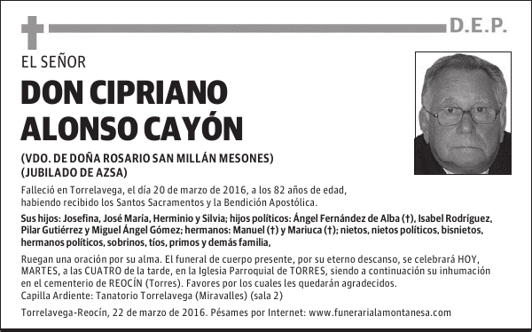 Don Cipriano Alonso Cayón