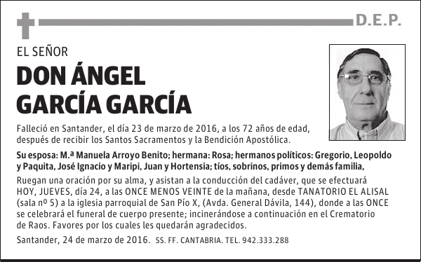 DON ÁNGEL GARCÍA GARCÍA