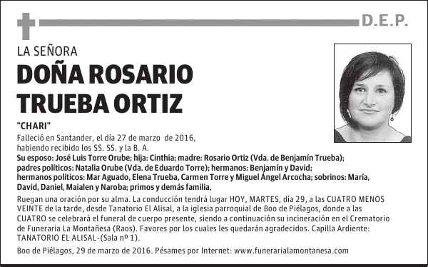 Doña Rosario Trueba Ortiz