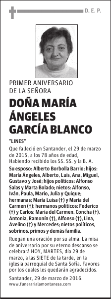 Doña María Angeles García Blanco