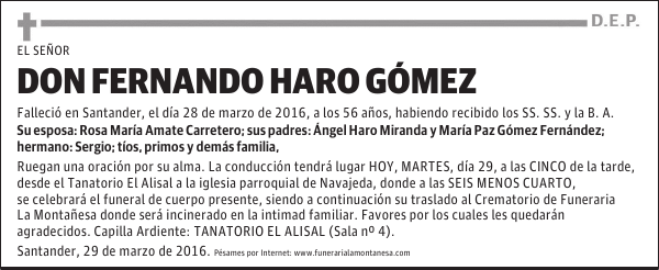 Don Fernando Haro Gómez