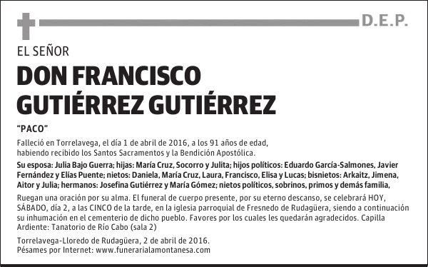 Don Francisco Gutiérrez Gutiérrez