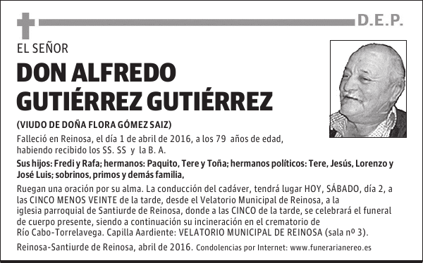 DON ALFREDO GUTIERREZ GUTIERREZ