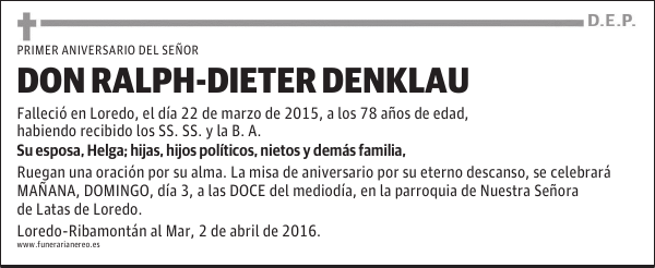 DON RALPH-DIETER DENKLAU