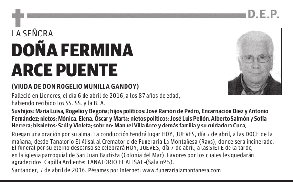 Doña Fermina Arce Puente