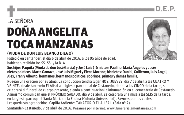 Doña Angelita Toca Manzanas