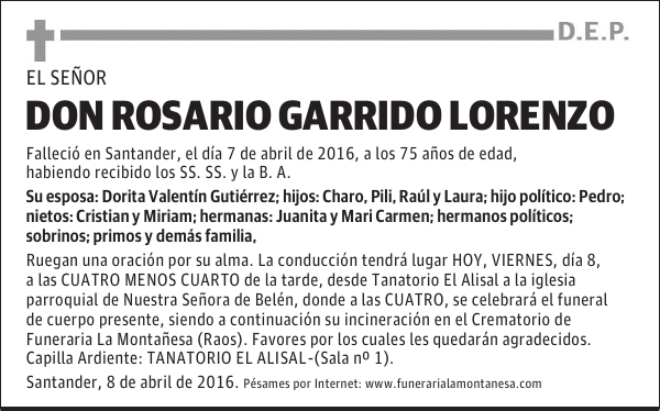 Don Rosario Garrido Lorenzo
