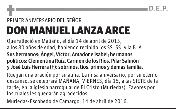 DON MANUEL LANZA ARCE