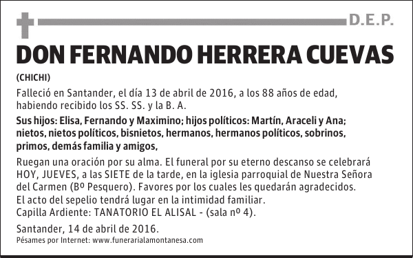 DON FERNANDO HERRERA CUEVAS