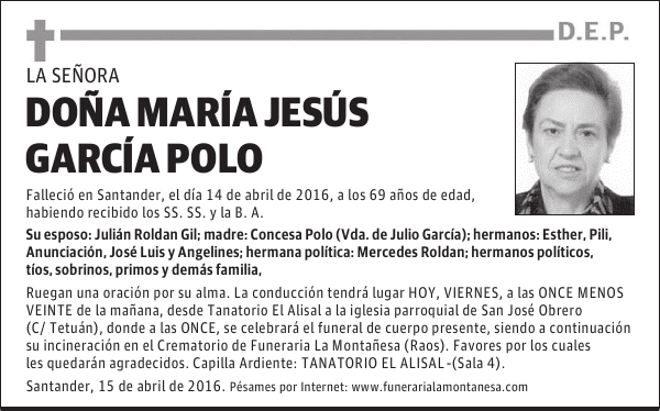 Doña María Jesús García Polo