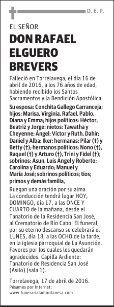 Don Rafael Elguero Brevers