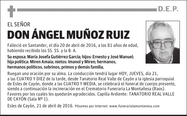 Don Ángel Muñoz Ruiz