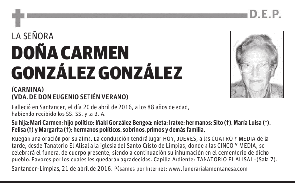 Doña Carmen González González