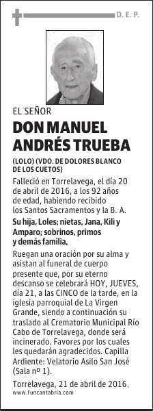 Don Manuel Andrés Trueba