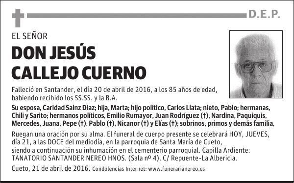 DON JESUS CALLEJO CUERNO