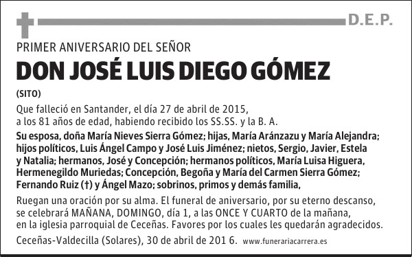 DON JOSÉ LUIS DIEGO GÓMEZ