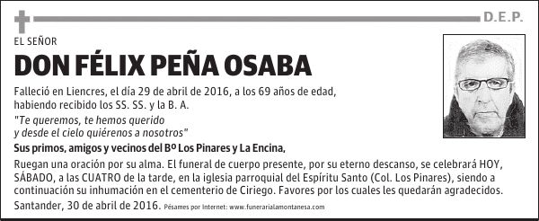 Don Félix Peña Osaba