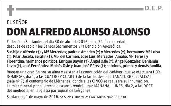 DON ALFREDO ALONSO ALONSO