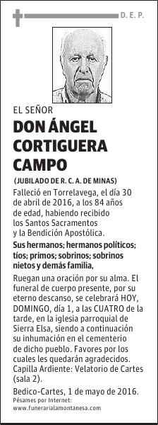 Don Ángel Cortiguera Campo