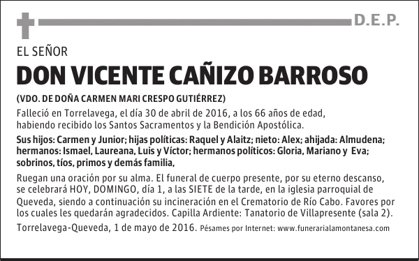 Don Vicente Cañizo Barroso