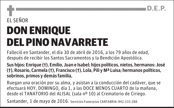 DON ENRIQUE DEL PINO NAVARRETE