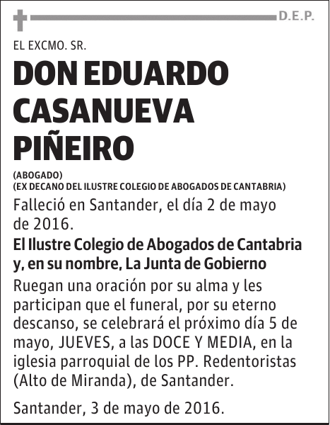 DON EDUARDO CASANUEVA PIÑEIRO