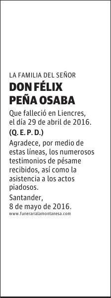 DON FÉLIX PEÑA OSABA