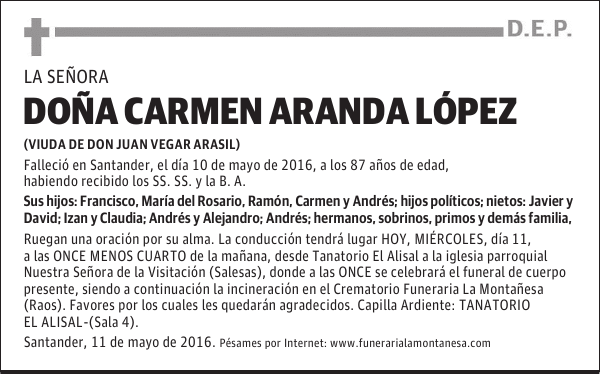 Doña Carmen Aranda López