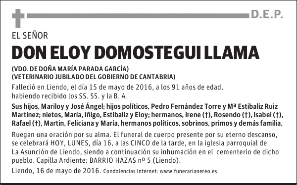 DON ELOY DOMOSTEGUI LLAMA