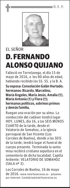 D. FERNANDO ALONSO QUIJANO
