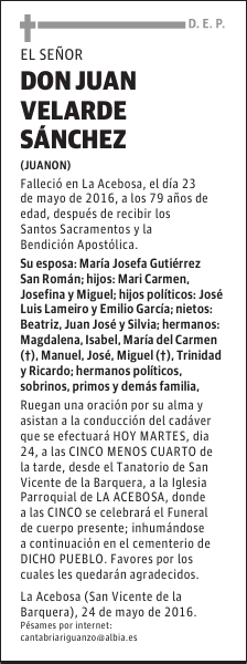 DON JUAN VELARDE SÁNCHEZ